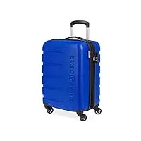 swiss gear 7366 valise rigide extensible avec roulettes pivotantes, bleu cobalt, carry-on 18-inch, 7366 bagage extensible rigide avec roulettes pivotantes