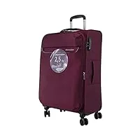 metzelder valise souple taille moyenne soute trigone ultra leger & grosse capacite de chargement garantie 1 an (m_taille moyenne_67x42x28cm_79/90l,2,5kg, rouge bordeau (wine red))