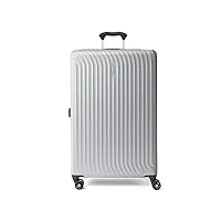 travelpro maxlite air bagage à main extensible rigide, 8 roues, valise légère à coque rigide en polycarbonate, argent métallisé, carreaux grand 72 cm