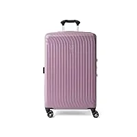 travelpro maxlite air bagage à main rigide extensible, 8 roulettes, valise légère en polycarbonate à coque rigide, rose orchidée violet, carreaux moyen 64 cm