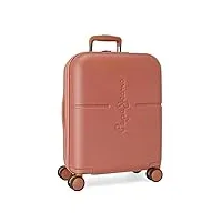 pepe jeans highlight valise de cabine en terre cuite 40 x 55 x 20 cm rigide abs fermeture tsa intégrée 37 l 3,22 kg 4 roues doubles bagage à main