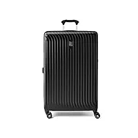 travelpro maxlite air bagage à main rigide extensible, 8 roulettes, valise légère en polycarbonate à coque rigide, noir, à carreaux, grand 72 cm