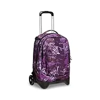 invicta new plug active logo sac à dos à roulettes avec fonction trolley, violet tie&dye, taille unique, chariot d'école