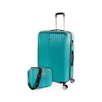 itaca - valise moyenne, valises rigides, valise rigide, valise semaine pour tout voyage, valise soute de luxe t71560b, vert menthe