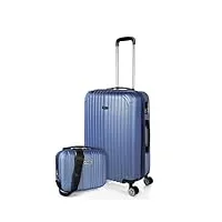 itaca - valise moyenne, valises rigides, valise rigide, valise semaine pour tout voyage, valise soute de luxe t71560b, bleu saphir