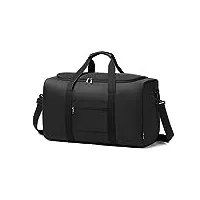 kono sac de voyage portatif bagage cabine d'épaule de à main sac grand léger sac de sport weekender pour homme et femme 31l, noir