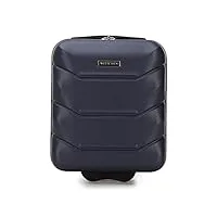 wittchen valise de voyage bagage à main valise cabine valise rigide en abs avec 4 roulettes serrure à combinaison poignée télescopique travel line taille s bleu
