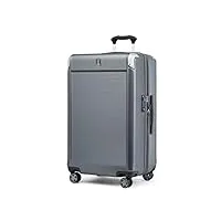travelpro platinum elite valise rigide extensible en soute, 8 roulettes, serrure tsa, valise rigide en polycarbonate, gris vintage, à carreaux moyen 64 cm