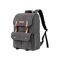zhdbd sac à dos pour appareil photo de photographie de grande capacité sac de voyage étanche avec petit sac à main pour trépied d'objectif (color : gray, size : one size)