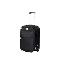 bemon valise cabine souple en toile 55cm 2 roues noir