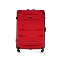 wittchen valise de voyage bagage à main valise cabine valise rigide en abs avec 4 roulettes pivotantes serrure à combinaison poignée télescopique globe line taille l rouge