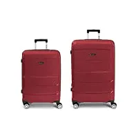 gabol lot de 2 valises m-l pour adulte, unisexe, rouge (rouge)