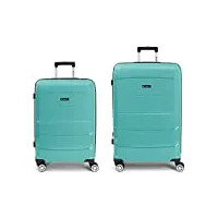 gabol lot de 2 valises m-l, adultes unisexe, bleu (bleu)