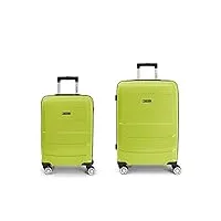 gabol lot de 2 valises c-m pistache, adultes unisexe, vert (vert)