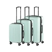 skpat - valises. lot de valise rigides 4 roulettes - valise grande taille, valise soute avion, bagages pour voyages.ensemble valise voyage. verrouillage à combinaison 175117, vert