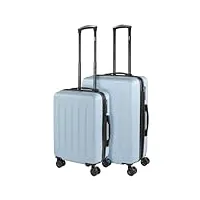 skpat - valises. lot de valise rigides 4 roulettes - valise grande taille, valise soute avion, bagages pour voyages.ensemble valise voyage. verrouillage à combinaison 175117, bleu ciel