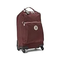 kipling - darcey m – 60 litres – valise à roulettes, acajou bl, 13.75''l x 21.75''h x 8''d, darcey petit bagage à main souple pour femme 55,9 cm en nylon, roues pivotantes à 360 degrés
