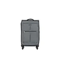 ochnik valise à roulettes moyenne | soft case | matériau : nylon | couleur : gris| taille : m | dimensions : 69x42x29cm | capacité : 59l | haute qualité