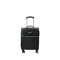 a1 fashion goods budget airline valise à 4 roues souple avec serrure mercury, noir , cabin, valise