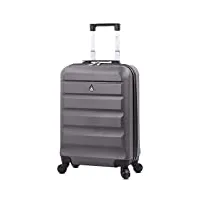 aerolite abs valise cabine avec 4 roues 2023 55x38x20cm compatible avec emirates et bien d'autres! rigide bagage a main legere sac cabine garantie de 5 ans (charbon)