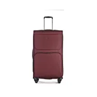 stratic bendigo light + valise souple à roulettes avec serrure tsa à 4 roulettes - taille l - redwine, vin rouge, l, large (40