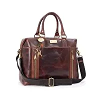 catwalk collection handbags - cuir vintage - sac de voyage/sport/duffel/bagages cabine - femme - vienna- marron