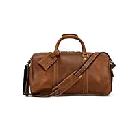 dxfbhwws sacs de sport for hommes et femmes, véritables bagages de voyage en cuir et équipement de voyages de voyage (color : yellow)