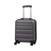 aerolite 45x36x20cm abs valise cabine easyjet taille maximum sous le siege rigide bagage a main trolley avec 4 roues valise de voyage garantie de 5 ans (charbon)