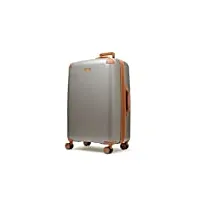 rock carnaby valise rigide extensible, platine, l