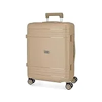 movom dimension valise de cabine beige 40 x 55 x 20 cm rigide polypropylène fermeture tsa 78 l 2,66 kg 4 roues doubles bagages à main, beige, valise de cabine