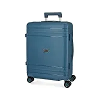 movom dimension valise de cabine bleue 40 x 55 x 20 cm rigide polypropylène fermeture tsa 78 l 2,66 kg 4 roues doubles bagages à main, bleu, valise de cabine