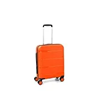 roncato r-lite trolley cabine rigide extensible avec tsa, orange, trolley rigide bagage à main avec système extensible et 4 doubles roues pivotantes