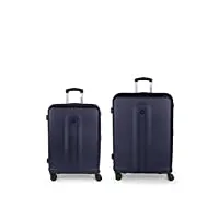lot de valises rigides (moyennes et larges) avec capacité de 169 l, bleu foncé, jeux de valises