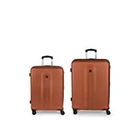 lot de valises rigides (moyennes et larges) avec capacité de 169 l, orange, jeux de valises