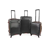 nautica roadie lot de 3 valises rigides gris/orange/gris/orange, gris/orange, roadie lot de 3 valises rigides