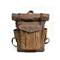 sac à dos rétro pour hommes et femmes sac à dos en toile sac d'ordinateur de voyage sports de plein air sac d'alpinisme sac à dos (b taille unique)