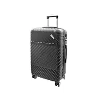 a1 fashion goods valise robuste à 4 roues à coque rigide légère avec serrure à chiffres sac de voyage cosmos, noir , medium | 66x42x27cm/ 3.20kg, 66l, bagage rigide avec roulettes pivotantes