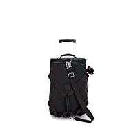 kipling teagan sac de sport à roulettes us pour femme, léger, multifonctionnel, intérieur spacieux, valise de voyage en nylon, noir tonal, 35 x 54 x 27 cm (l x h x p)