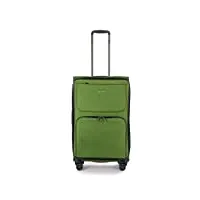 stratic bendigo light+ valise souple valise à roulettes avec serrure à valise tsa 4 roulettes extensible, vert, taille unique, medium (