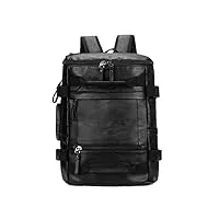 yanyueshop sac à dos de voyage en cuir pour hommes de grande capacité sac à dos pour ordinateur portable de voyage (couleur : noir, taille : taille unique)