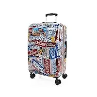 skpat - valise moyenne - valise rigide. valise a roulette. valise soute avion - valise de voyage résistante en polycarbonate - valise ultra légère cadenas à combinaison 132460, noir