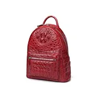 hdzww sac à dos for femme - motif crocodile sac à bandoulière cartable sacs à main, sacs de voyage confortables daypacks bookbag for dames filles (color : red)