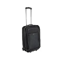 hybrid trolley valise de voyage noir 32 l - 2 roulettes - 51 x 39 x 21 cm, noir , valise