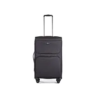 stratic bendigo light+ valise souple valise à roulettes avec serrure à valise tsa 4 roulettes extensible, noir, 72 cm, medium (