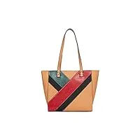 hexagona - sac à dos - compatible téléphone portable - pour femme - collection java - cognac/multicolore