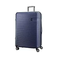 metzelder classic r2.0 valise rigide grande taille extensible,serrure tsa e tendance chic garantie 1 an (bleu, l - large - 110/132l – 77x53x31cm 4,8kg)