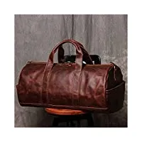 tatsen sac à main for homme en cuir grand bagage de voyage sac de week-end durable sac à bagages en cuir crazy horse for homme (color : a)