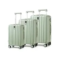 hanke valise à roulettes avec roulettes pour dessous de siège 35.6 cm, 40.6 cm, 50.8 cm, 61 cm, 73.7 cm, carry-on 16-inch, hanke valise rigide légère et résistante aux rayures.