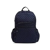 vera bradley sac à dos campus en coton bookbag, bleu marine véritable, taille unique femme