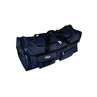 grand sac de sport xl 65 litres - valise idéale pour les sports, la salle de sport, le voyage, le camping et le stockage - bleu, bleu marine, sac de sport
